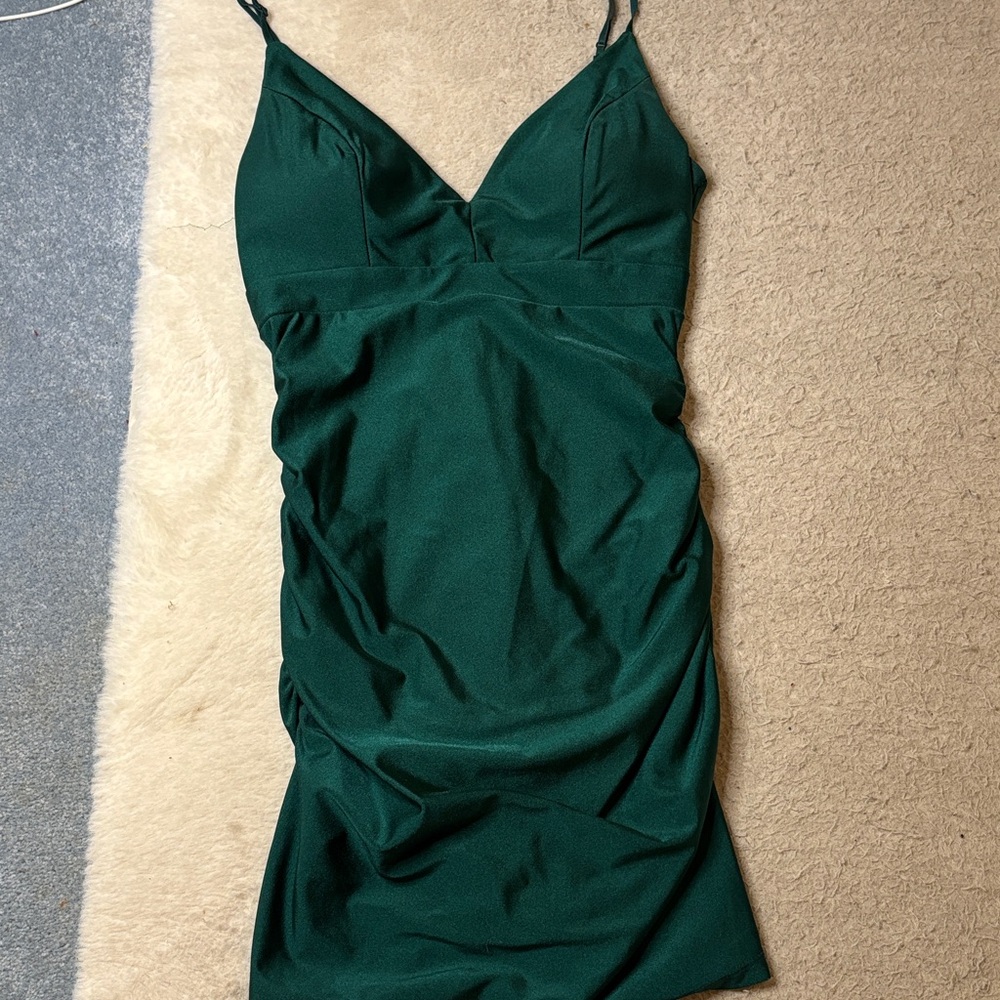 Emerald Green Mini Dress